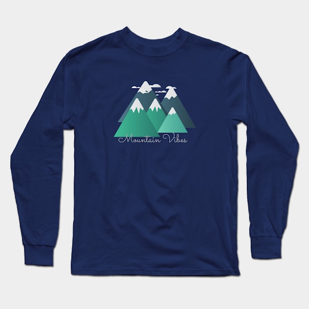 Mountain Vibes Long Sleeve T-Shirt by Travelite Design